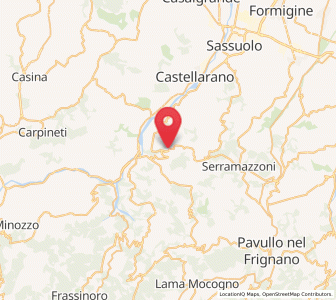 Map of Prignano sulla Secchia, Emilia-Romagna