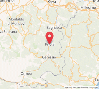 Map of Priola, Piedmont