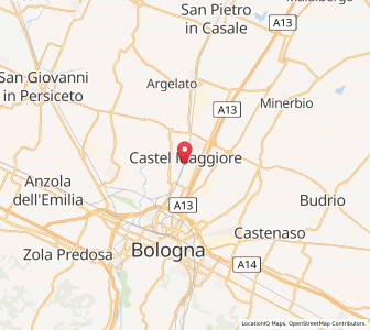 Map of Progresso, Emilia-Romagna