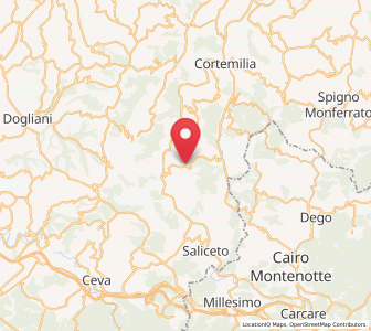 Map of Prunetto, Piedmont