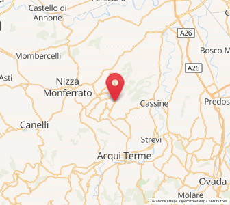 Map of Quaranti, Piedmont