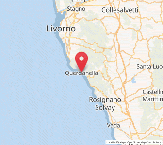 Map of Quercianella, Tuscany