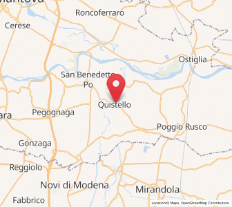 Map of Quistello, Lombardy