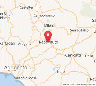Map of Racalmuto, Sicily