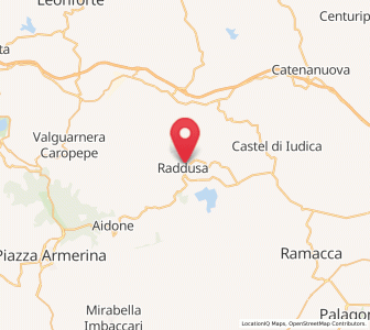 Map of Raddusa, Sicily