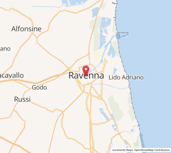 Map of Ravenna, Emilia-Romagna
