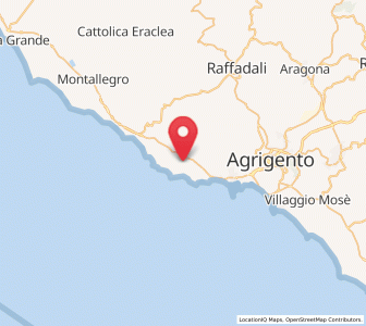 Map of Realmonte, Sicily