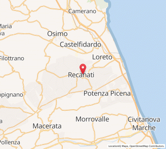 Map of Recanati, The Marches
