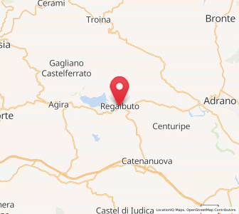 Map of Regalbuto, Sicily