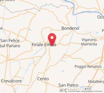 Map of Reno Centese, Emilia-Romagna
