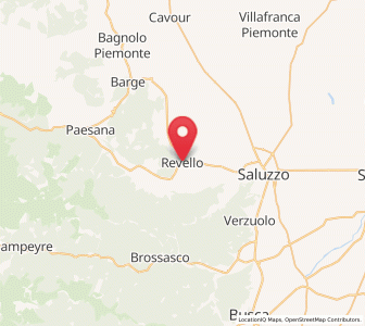 Map of Revello, Piedmont