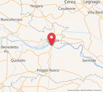 Map of Revere, Lombardy