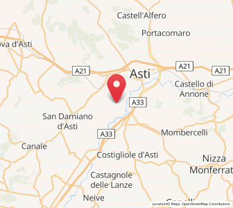 Map of Revigliasco d'Asti, Piedmont