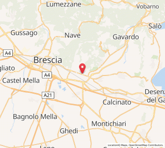 Map of Rezzato, Lombardy