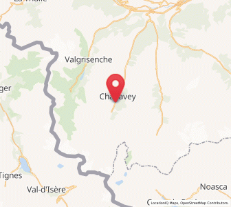 Map of Rhemes-Notre-Dame, Aosta Valley