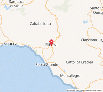 Map of Ribera, Sicily
