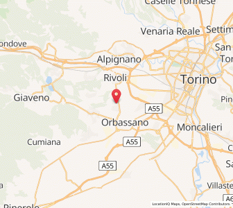 Map of Rivalta di Torino, Piedmont