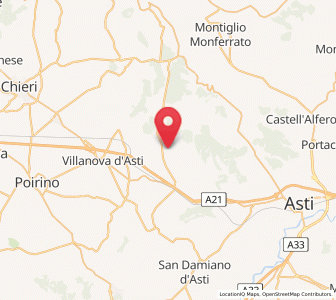 Map of Roatto, Piedmont