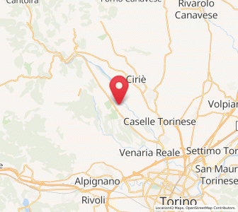 Map of Robassomero, Piedmont