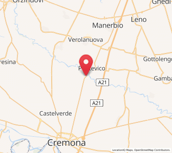 Map of Robecco d'Oglio, Lombardy