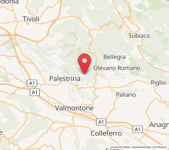 Map of Rocca di Cave, Lazio