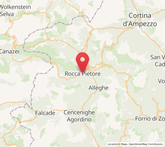 Map of Rocca Pietore, Veneto