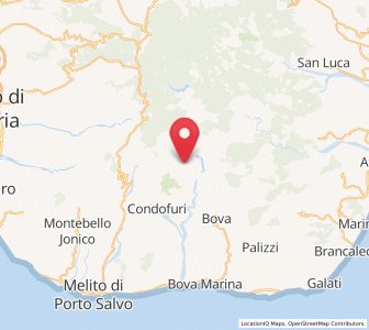 Map of Roccaforte del Greco, Calabria