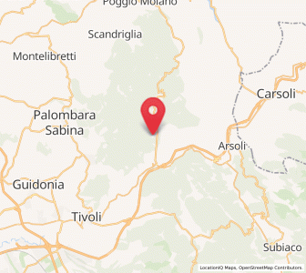 Map of Roccagiovine, Lazio