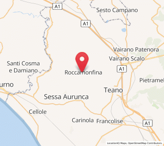 Map of Roccamonfina, Campania