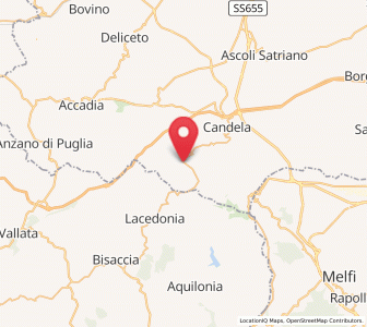 Map of Rocchetta Sant'Antonio, Apulia