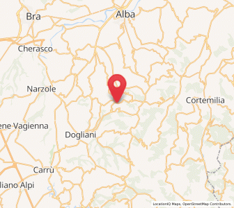Map of Roddino, Piedmont