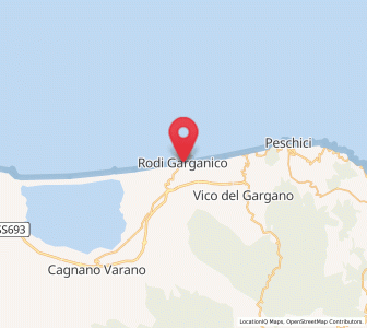 Map of Rodi Garganico, Apulia