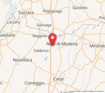Map of Rolo, Emilia-Romagna