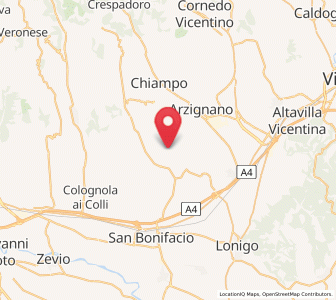 Map of Roncà, Veneto