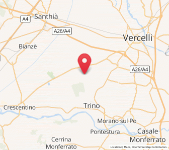 Map of Ronsecco, Piedmont