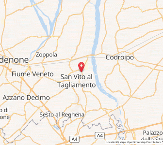 Map of Rosa, Friuli Venezia Giulia