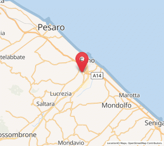 Map of Rosciano, The Marches