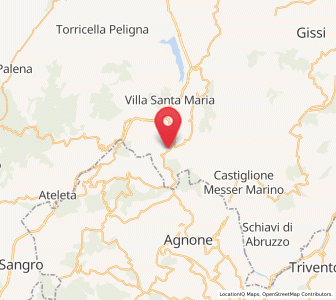 Map of Rosello, Abruzzo