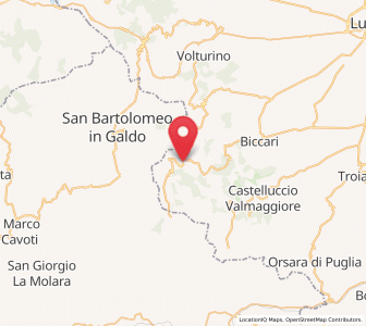 Map of Roseto Valfortore, Apulia