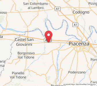Map of Rottofreno, Emilia-Romagna
