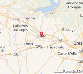 Map of Rovato, Lombardy