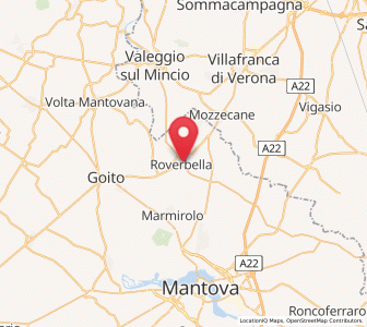 Map of Roverbella, Lombardy