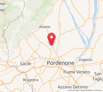 Map of Roveredo in Piano, Friuli Venezia Giulia