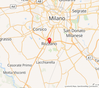 Map of Rozzano, Lombardy