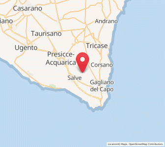 Map of Ruggiano, Apulia