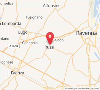 Map of Russi, Emilia-Romagna