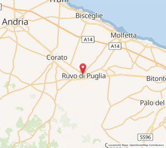 Map of Ruvo di Puglia, Apulia
