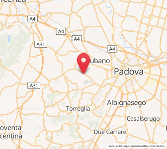 Map of Saccolongo, Veneto