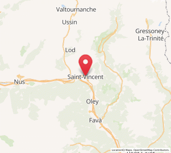 Map of Saint-Vincent, Aosta Valley