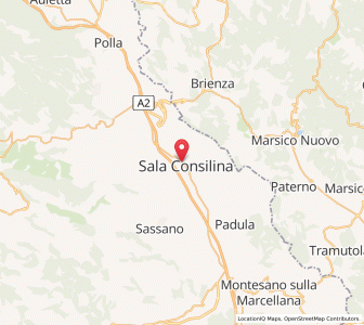 Map of Sala Consilina, Campania